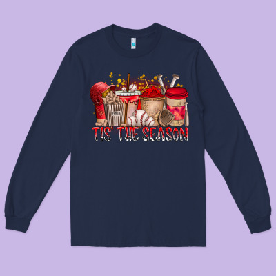 Tis The Season Long Sleeve Tee Designed By Racoondesign