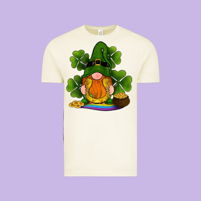 St Patricks Day Gnomes Shamrock Gold Horseshoes Rainbow Vintage Tee Designed By Ranaportraitstore