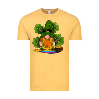Vintage Mustard st patricks day gnomes shamrock gold horseshoes rainbow Vintage Tee - RanaPortraitStore