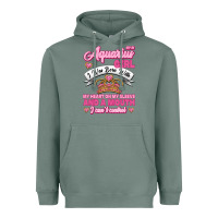 Sage As a Aquarius Girl I was Born with My Heart on my Sleeve and a mouth Heavyweight Hoodie - Jasminsmagicworld