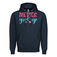 Navy never give up Zipper Hoodie - JahusDesignShop