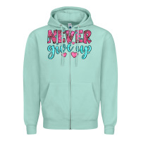 Seafoam never give up Zipper Hoodie - JahusDesignShop