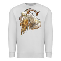 Dove Grey kiko goat face Premium Sweatshirt - LillyAllenDesigns