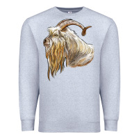 Heather Grey kiko goat face Premium Sweatshirt - LillyAllenDesigns