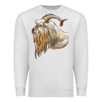 Oatmeal Heather kiko goat face Premium Sweatshirt - LillyAllenDesigns