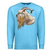 Ocean Blue kiko goat face Premium Sweatshirt - LillyAllenDesigns