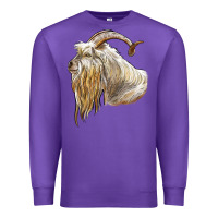 Purple kiko goat face Premium Sweatshirt - LillyAllenDesigns