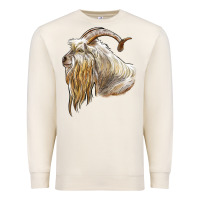 Sandshell kiko goat face Premium Sweatshirt - LillyAllenDesigns