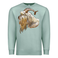 Seafoam kiko goat face Premium Sweatshirt - LillyAllenDesigns