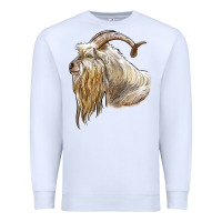White kiko goat face Premium Sweatshirt - LillyAllenDesigns