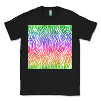 Black watercolor rainbow tiger seamless pattern Classic Tee - BundleAndBundleShop