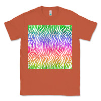 Copper watercolor rainbow tiger seamless pattern Classic Tee - BundleAndBundleShop