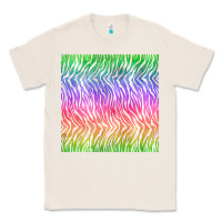 Natural watercolor rainbow tiger seamless pattern Classic Tee - BundleAndBundleShop