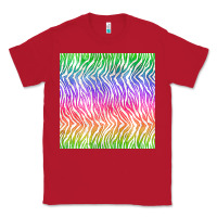 Red watercolor rainbow tiger seamless pattern Classic Tee - BundleAndBundleShop