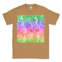 Toasted Coconut watercolor rainbow tiger seamless pattern Classic Tee - BundleAndBundleShop