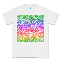 White watercolor rainbow tiger seamless pattern Classic Tee - BundleAndBundleShop