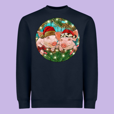 Heavyweight Sweatshirt Christmas Pigs