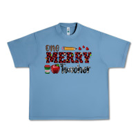 Pebble Blue one merry teacher Urban Heavy Tee - RanaPortraitStore