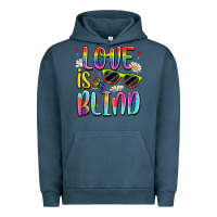 Pigment Midnight Navy love is blind Urban Hoodie - Artiststas