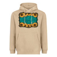 Mushroom sunflower background Heavyweight Hoodie - BarkalooDesign