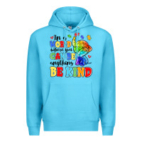 Ocean Blue in a world where you can be anything be kind Premium Hoodie - MaliasSmallBusiness