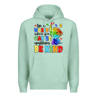 Seafoam in a world where you can be anything be kind Premium Hoodie - MaliasSmallBusiness