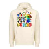 Tofu in a world where you can be anything be kind Premium Hoodie - MaliasSmallBusiness