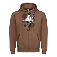 Chestnut freak ghost halloween Zipper Hoodie - BundleAndBundleShop