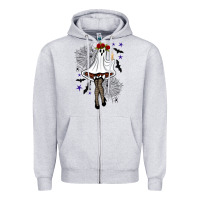 Heather Grey freak ghost halloween Zipper Hoodie - BundleAndBundleShop