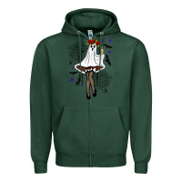 Sports Green freak ghost halloween Zipper Hoodie - BundleAndBundleShop
