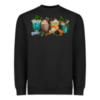 Black camping coffee cups Heavyweight Sweatshirt - texasbilliewilder