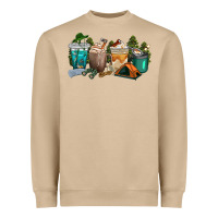 Camping Coffee Cups Heavyweight Sweatshirt | Teevron