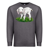 Charcoal Heather Baby Angora Goat Premium Sweatshirt - LillyAllenDesigns