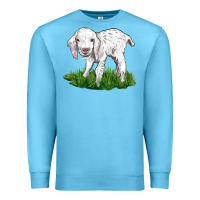 Ocean Blue Baby Angora Goat Premium Sweatshirt - LillyAllenDesigns