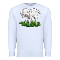 White Baby Angora Goat Premium Sweatshirt - LillyAllenDesigns