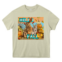 Mossy Hello Fall Rabbit Heavy Core Tee - LillyAllenDesigns