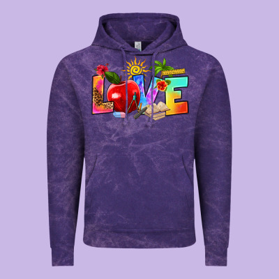 Vintage Hoodie love teacher summer