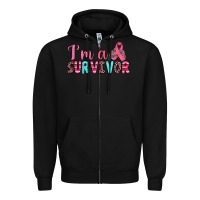 Black i'm a survivor Zipper Hoodie - JahusDesignShop