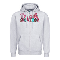 Heather Grey i'm a survivor Zipper Hoodie - JahusDesignShop