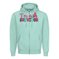 Seafoam i'm a survivor Zipper Hoodie - JahusDesignShop