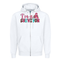 White i'm a survivor Zipper Hoodie - JahusDesignShop