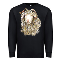 Black Angora Goat Face Premium Sweatshirt - LillyAllenDesigns