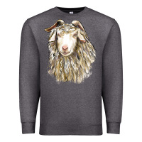 Charcoal Heather Angora Goat Face Premium Sweatshirt - LillyAllenDesigns
