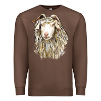 Chestnut Angora Goat Face Premium Sweatshirt - LillyAllenDesigns