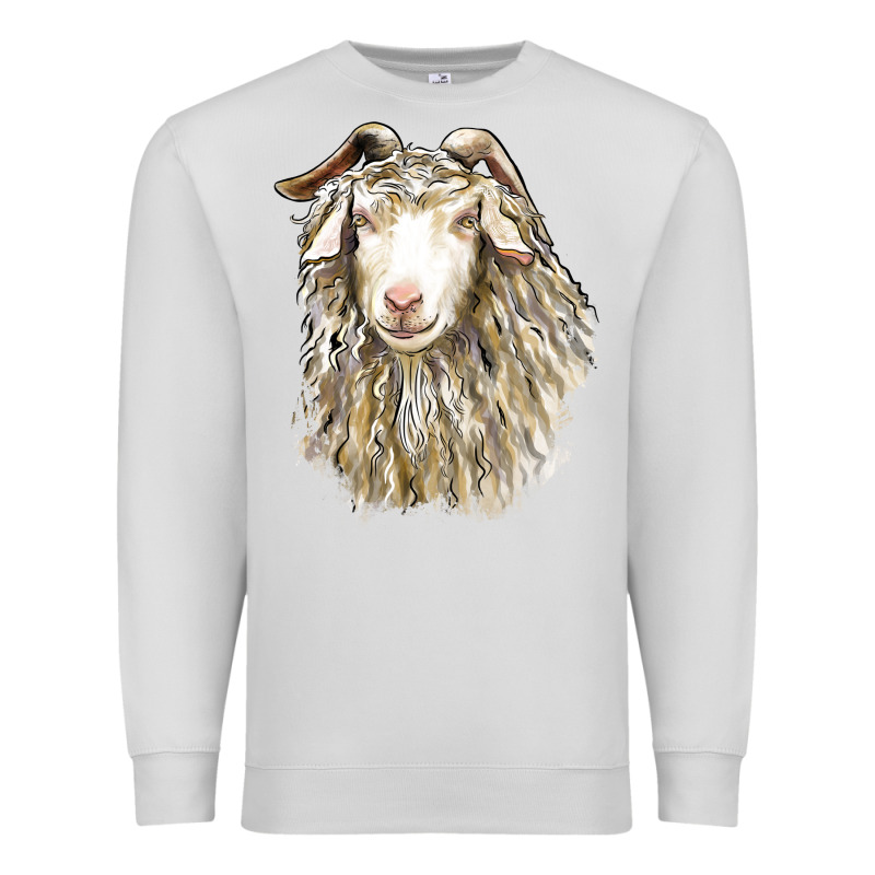 Angora Goat Face Premium Sweatshirt by LillyAllenDesigns | Teevron