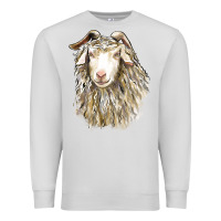 Dove Grey Angora Goat Face Premium Sweatshirt - LillyAllenDesigns