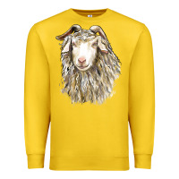 Lemon Angora Goat Face Premium Sweatshirt - LillyAllenDesigns