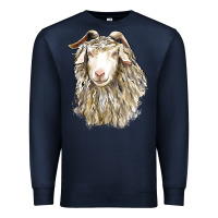 Navy Angora Goat Face Premium Sweatshirt - LillyAllenDesigns