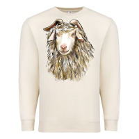 Sandshell Angora Goat Face Premium Sweatshirt - LillyAllenDesigns
