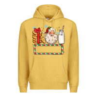 Antique Gold christmas santa custom name Premium Hoodie - MaliasSmallBusiness